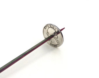 Silver Coin Tahkli Support Spindle Washington Quarter Supported Spinning of Handspun Lace Yarn or Thread - like Russian or Tibetan or Takhli