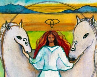 Celtic Goddess Art - Epona, Celtic Horse Goddess