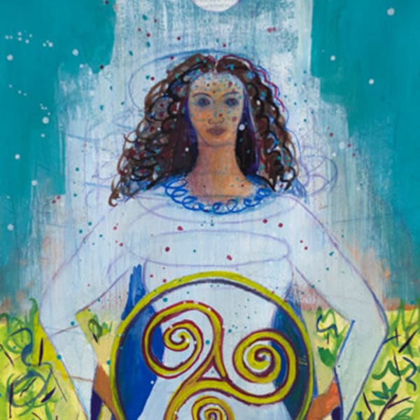 Celtic Mother Goddess Danu - Mythological Art Print of Pagan Art