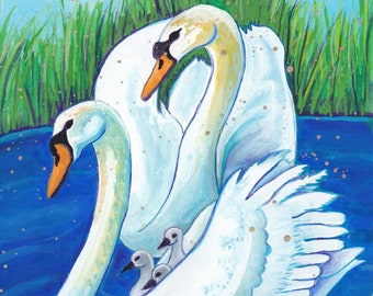 Swan, Animal Guide Art