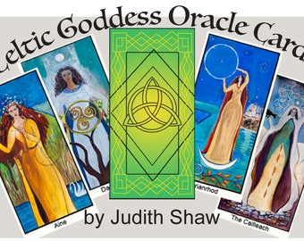 Celtic Goddess Oracle Deck, Unique - Goddess Wisdom Spirt Guide - Celtic Mythology