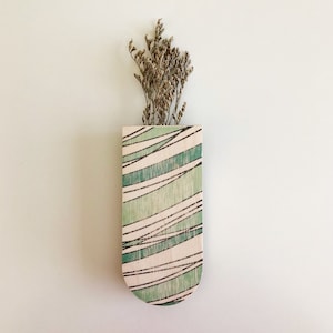 Modern Wall Vase Decor Planter, Hanging Vase for Wall, Indoor Wood Planter, Wall Sconce, Wood Plant Holder