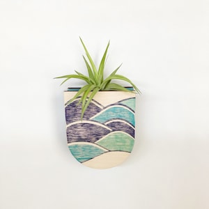 Modern Wall Vase Decor Planter, Hanging Vase for Wall, Indoor Wood Planter, Wall Sconce, Wood Plant Holder