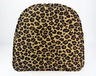 Leopard Print Non-Slip Chair Cushion: foam fill, woven upholstery fabric 16"wX15"d2"h