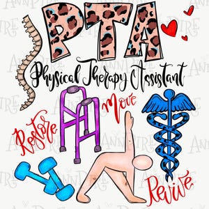 Physiotherapiehelfer Sublimationsdesign PNG, Physiotherapeut, PTA, PhysiotherapieTech, PT Design, Hand gezeichnet, digitaler Download