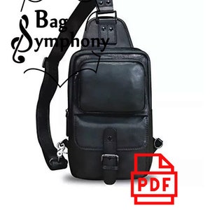 May include: Black leather crossbody bag with a zippered pocket and a flap closure. The bag has a strap that can be adjusted to fit comfortably on the shoulder. The bag is labeled "Bag Symphony" and has a PDF icon.