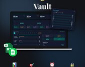 Minimalist Budget Tracker Excel 2026/27/28 | Undated | Finance Dashboard Spreadsheet Template | Aesthetic Planner | Dark Planer |
