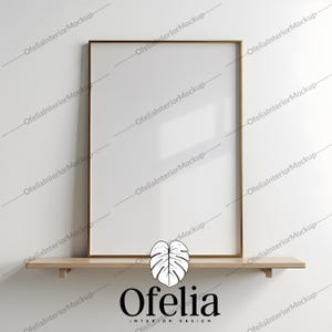 Minimalistisches A4-Holzrahmen-Mockup, Boho-Rahmen-Mockup im Verhältnis 3x4, Druck-Poster-Mockup, Mock-Up-Wandkunst, druckbare Kunstanzeige, PSD-JPG-Smart-Objekt.