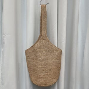Umhängetasche aus Bast, Schultertasche aus gewebtem Raffia, handgewebte Stroh-Einkaufstasche