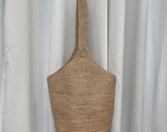 Raffia Shoulder Bag, Woven Raffia Tote Bag, Hand-woven Straw Tote Bag, Commuter Bag