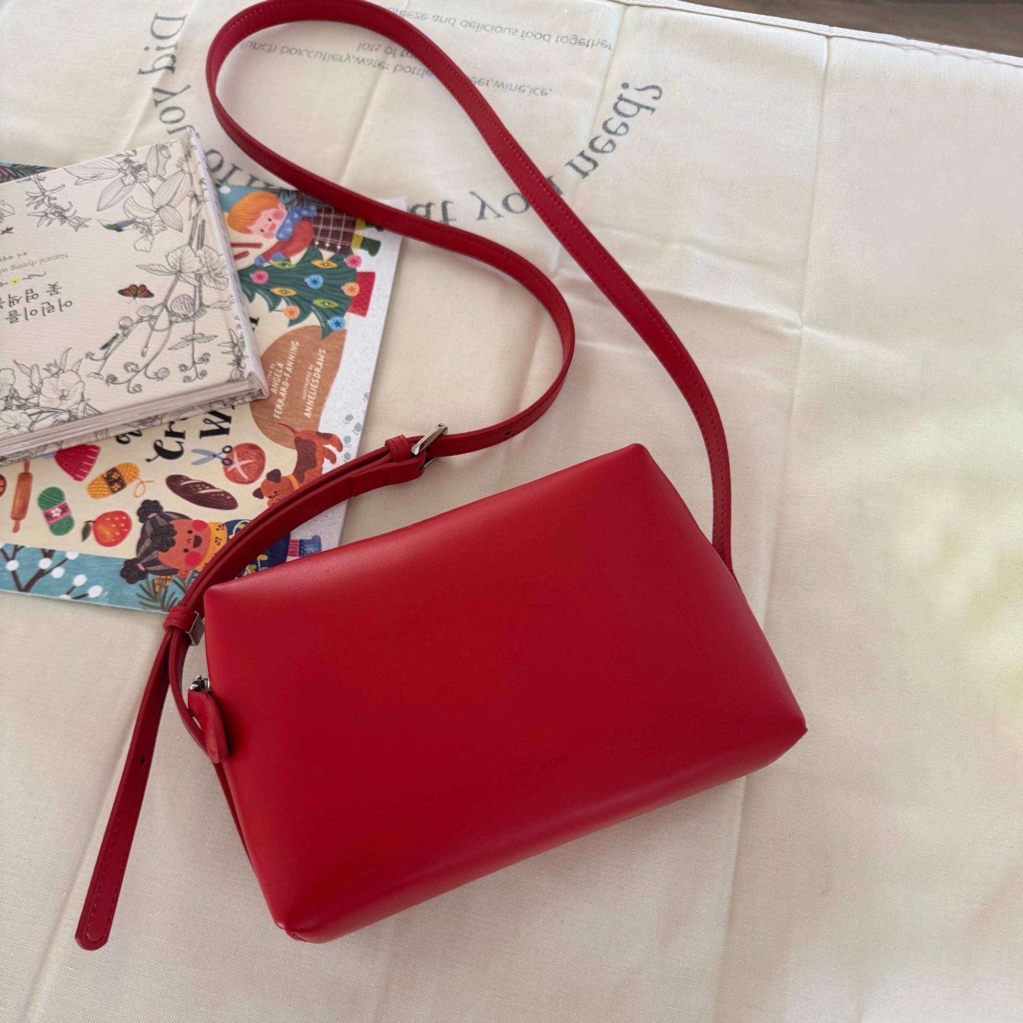 Small Cross Body Bag, Leather Shoulder Bag, Minimal Square
