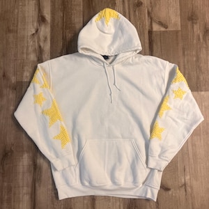 Starry Sleeved patchwork hoodie