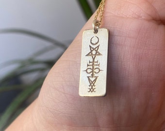 Lucifer Sigil Pentagram Necklace: Sterling Silver Occult Amulet