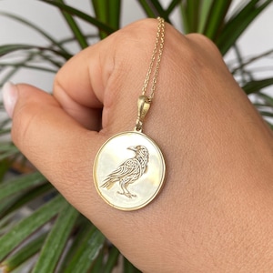 Norse Raven Pendant Celtic RavenNecklace - 925 Sterling Silver / 14K Solid Gold - Viking Jewelry - Unique Gift - Raven Amulet