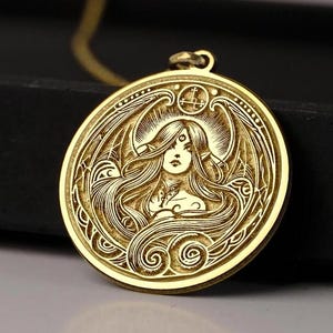 14K Gold Lilith Necklace - Symbol of Feminine Power & Rebellion - 925K Silver, Occult Pendant, Dark Goddess Amulet, Mystic Jewelry Gift