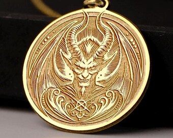 14K Gold Lucifer Pendant: Symbol of Rebellion & Enlightenment