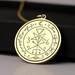 14K Gold Lilith Sigil Pendant - Dark Feminine Energy Amulet - 925K Silver Occult Protection Necklace, Divine Feminine Jewelry, Witchcraft