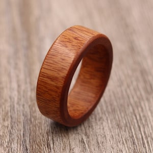 Mopani Wood Ring Custom Wood Ring Unique Wedding Ring Wedding Ring Wooden Ring Mens Jewelry 5 Year Anniversary image 1