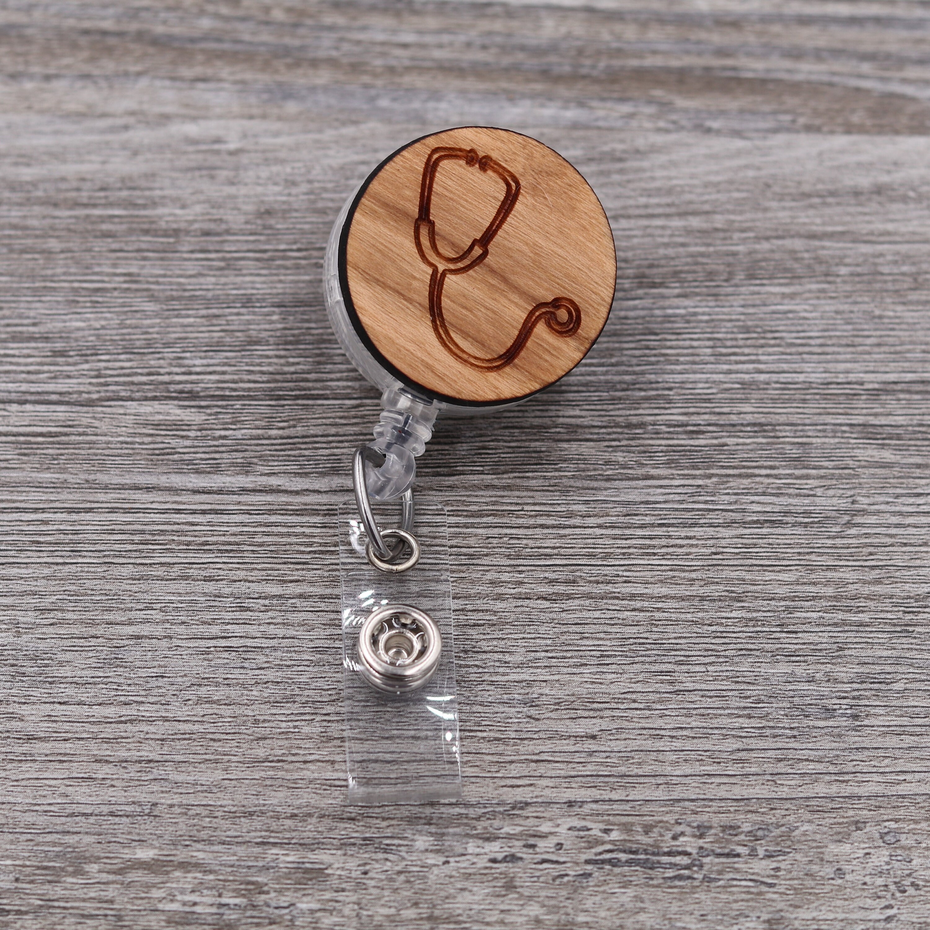 Stethoscope Badge Reel, Nurse, Doctor, Medical, RN, Custom ID Badge, Retractable Badge Reel