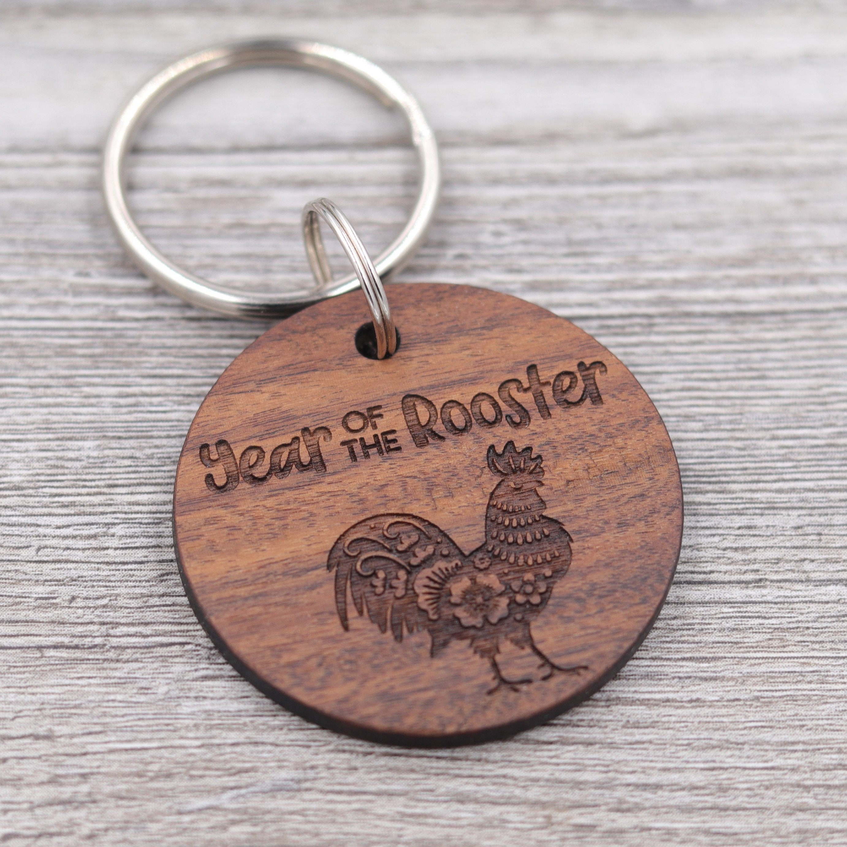 Chinese Zodiac Rooster Keychain - Etsy