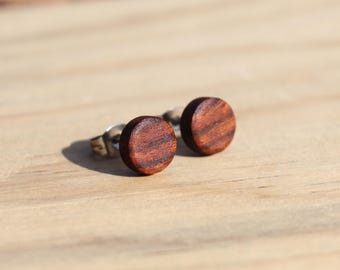 Chechen: Wood Stud Earrings