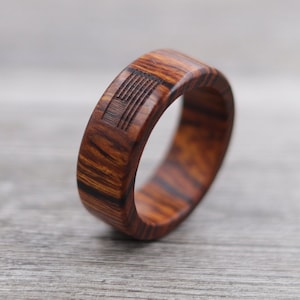 Desert Ironwood American Flag Ring - Custom Wood Ring - Patriotic Jewelry - Wedding Ring - Wooden Ring - Mens Jewelry - 5 Year Anniversary