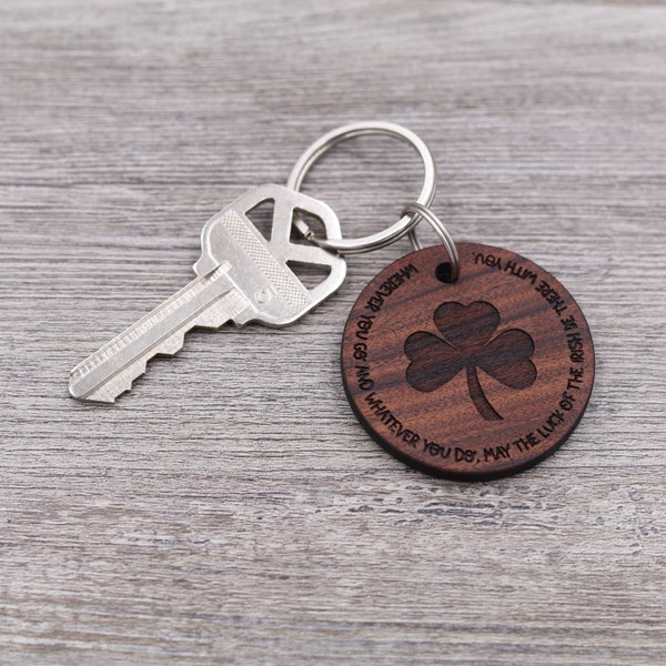 Irish Blessing, Irish Keychain, Luck of the Irish, Luck, Personalized Keychain, Custom Wood Keychain, Small Gift, Friend Gift