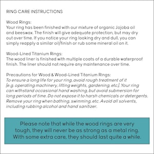 Mountain Ring Personalized Ring Outdoor Landscape Wedding Ring Mountains Wooden Ring Mens Jewelry 5 Year Anniversary image 3