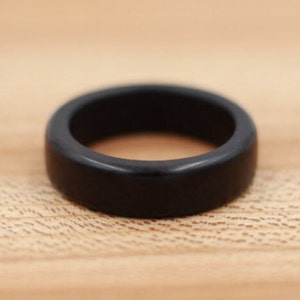 Ebony Wood Ring Engraved Ring Unique Wedding Ring Natural Jewelry Wedding Ring Wooden Ring Mens Jewelry 5 Year Anniversary image 3