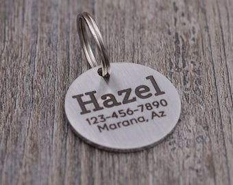 Haustier Info: Kundenspezifische Haustier-Erkennungsmarke aus Edelstahl oder Aluminium