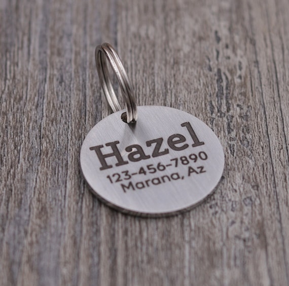 Pet Info: Custom Stainless Steel or Aluminum Pet ID Tag