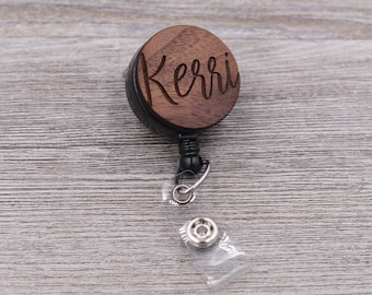 Name Badge Reel, Custom ID Badge, Retractable Badge Reel, Work Badge, Work ID, Custom Badge, Personalized Badge, Co Worker Gift