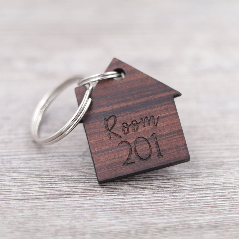 Personalized House Shaped Keychain New Home Gift Realtor Etsy