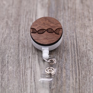 DNA Badge Reel, Double Helix, Genetics, Medical, Nurse, Custom ID Badge, Retractable Badge Reel, Work ID, Custom Badge, Personalized Badge