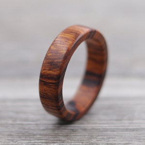 Desert Ironwood Wood Ring Custom Wood Ring Personalized Ring Engraved Wedding Ring Wooden Ring Mens Jewelry 5 Year Anniversary image 3