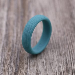 5.7MM Silicone Tree Bark Ring,Silicone Band,Wedding Band,Personalized Ring,Custom,Wedding Ring,Unique,Lightweight Ring,Mens Jewelry,Engraved