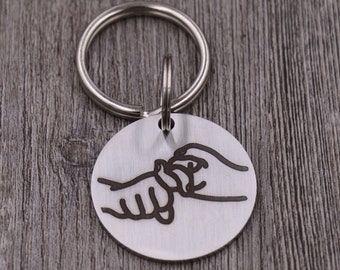 ASL (American Sign Language) Friend: Personalized Stainless Steel Keychain