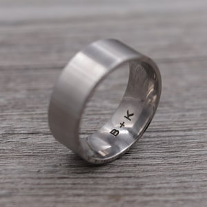 Titanium Ring,Titanium Band, Wedding Band,Personalized Ring,Engraved Ring,Custom Ring,Wedding Ring,Unique Ring,Lightweight Ring,Mens Jewelry