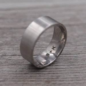 Titanium Ring,Titanium Band, Wedding Band,Personalized Ring,Engraved Ring,Custom Ring,Wedding Ring,Unique Ring,Lightweight Ring,Mens Jewelry