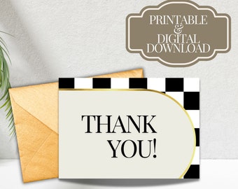 Printable 5x7 Thank You Card | Floral Thank You Card Printable | Thank ...