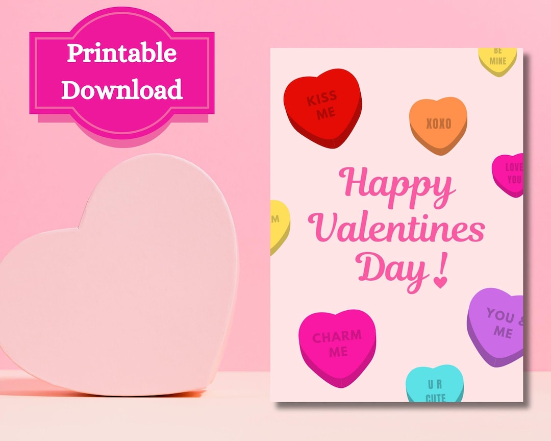 Printable 5x7 Valentines Day Card | Valentines Digital | Printable ...