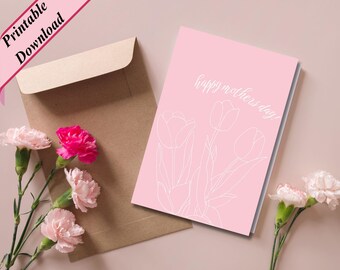 Tarjeta imprimible para el Día de la Madre de 4x6 / Tarjetas para mamá imprimibles / Tarjeta digital para el Día de la Madre / Tarjetas imprimibles / Tarjeta digital / Día de la Madre / Mamá /