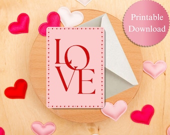 Printable 5x7 Valentines Day Card | Valentines Digital | Printable Valentines Day Card | Love|