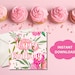 Printable 4x4 Birthday Cards L Birthday Card Floral Card Printable ...