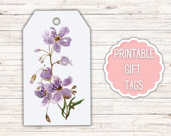 Geschenkanhänger | Geburtstag Tags | Alles Gute zum Geburtstag | Floral Geschenkanhänger | Geburtstagsgeschenk | Geburtstag Geschenkanhänger | Druckbare Geschenkanhänger | Druckbar |