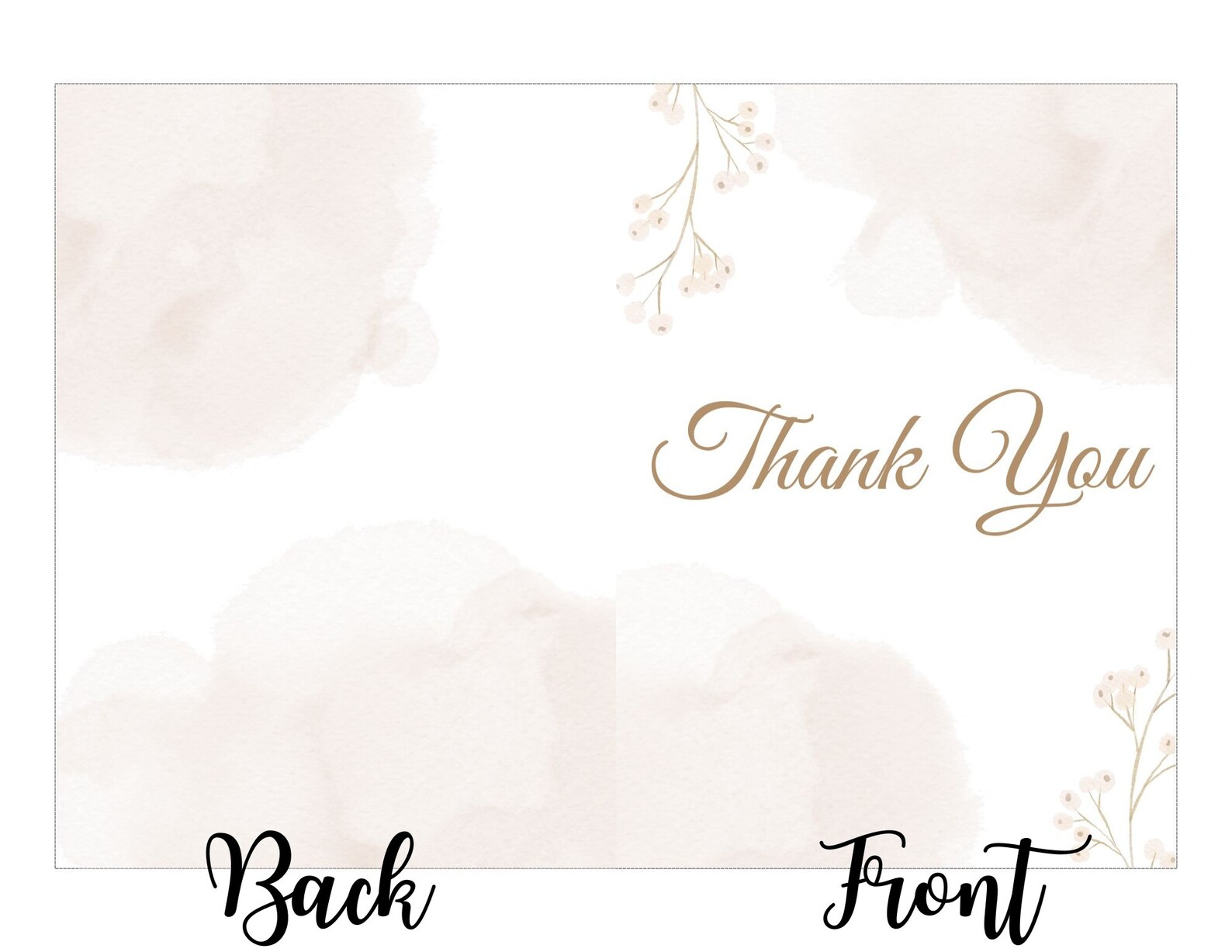 Printable 5x7 Thank You Card | Thank You Card Printable | Thank You ...