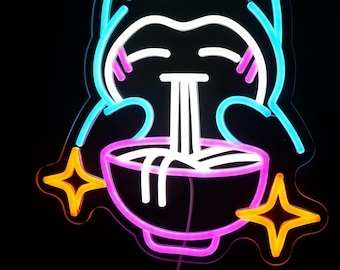 Sleepy Giant Neon Sign Anime Manga Video Game Light Decor