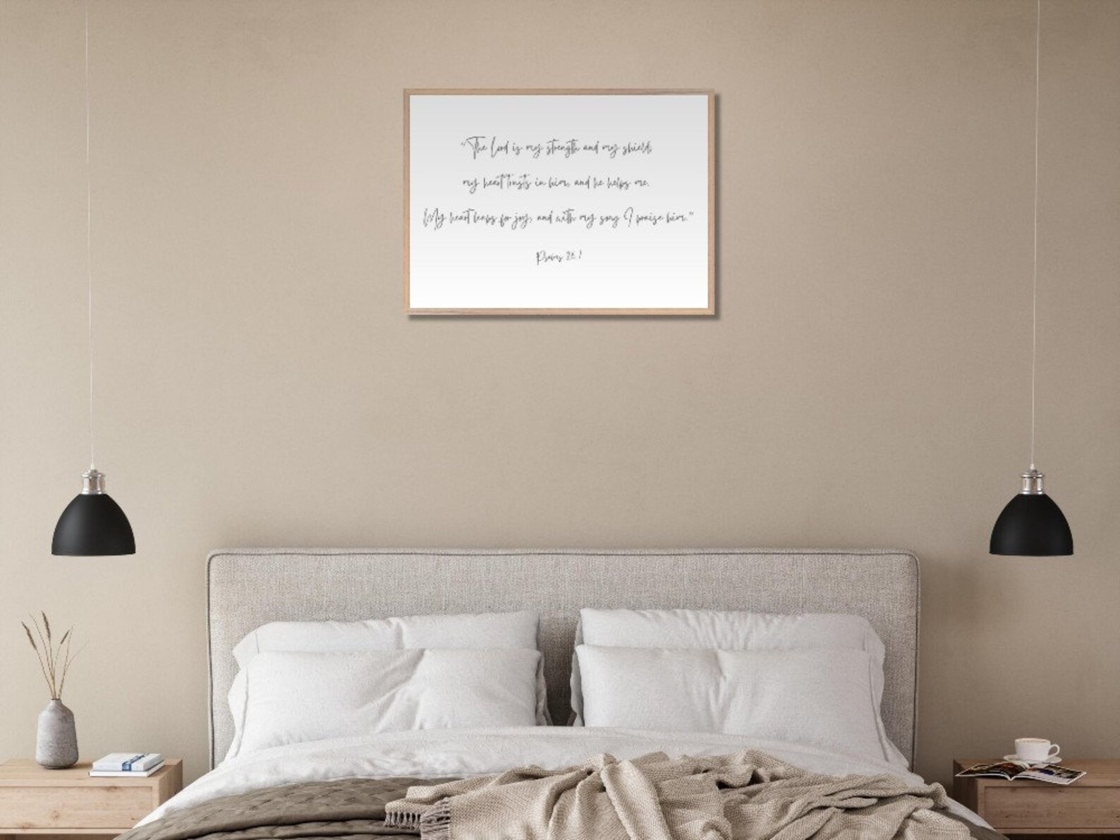 Psalm 28:7 Wall Art | the Lord is My Strength and My Shield | Christian ...