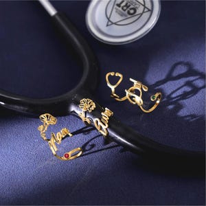 Custom Stethoscope Charm with Name-Personalized Stethoscope Name Tag-RN Nurse gift for her-Nurse Graduation Gifts-Thank You Gift for Doctor