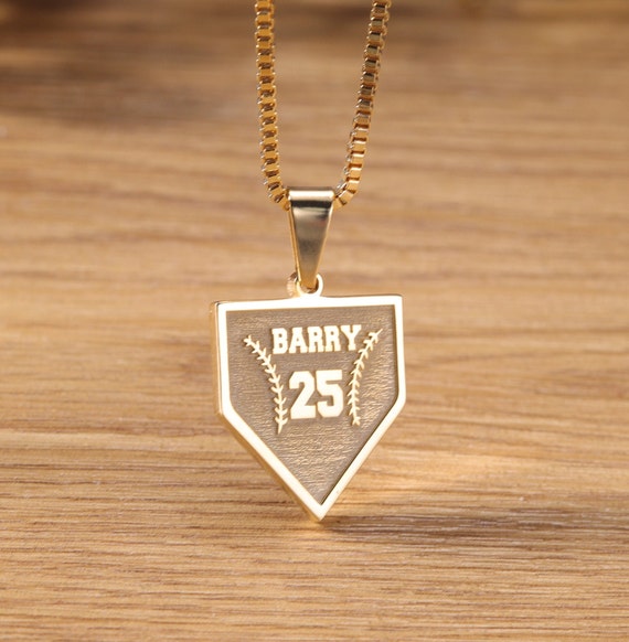 Home Plate Personalized Baseball Jewelry Baseball Home Plate